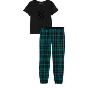 FIRM VICTORIA'S SECRET Flannel Tee-jama Set XS